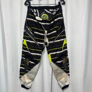 black/yellow/white Thor Core "Marker" pants from 2009 in size 34